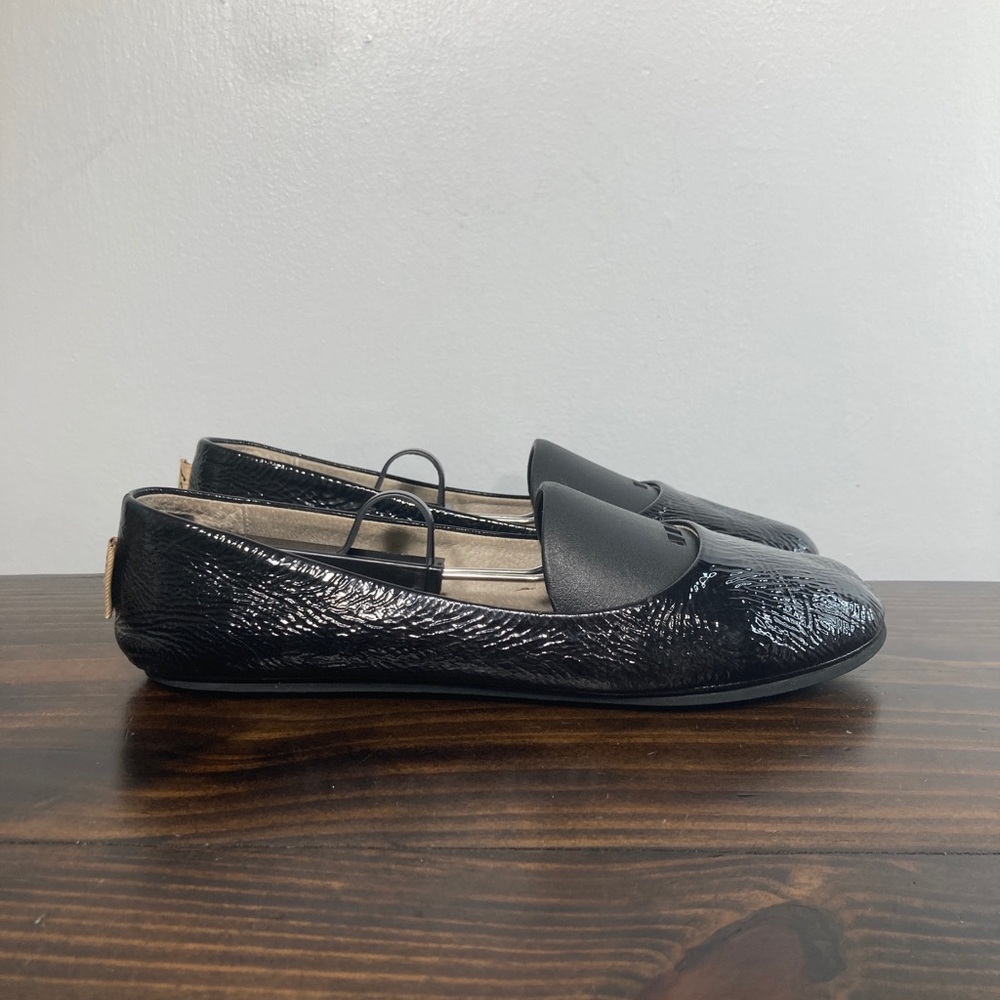 fs/ny Black Italian Snake Skin Comfort Casual Flats Womens Size 9